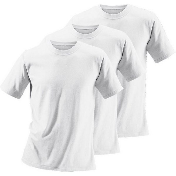 H.I.S T-Shirt, Unterziehshirt (3er-Pack) unifarben, Rundhalsausschnitt, aus Baumwolle