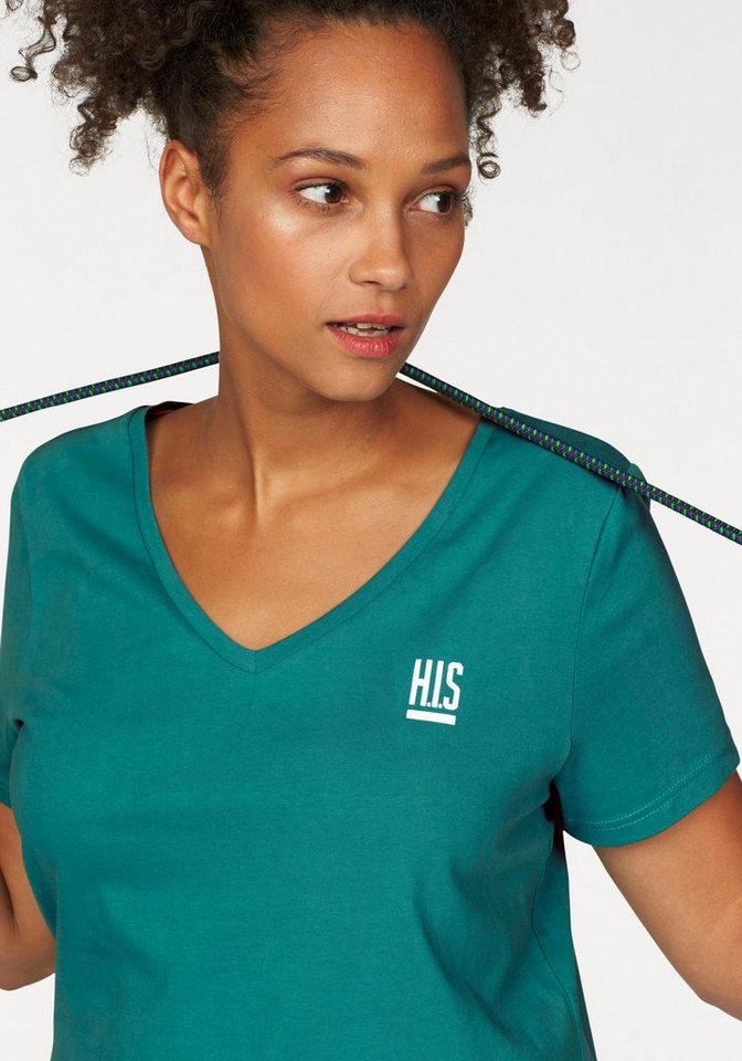 H.I.S T-Shirt Essential-Basics (3er-Pack) figurumspielender Schnitt, aus Baumwolle – Bild 4 von 5