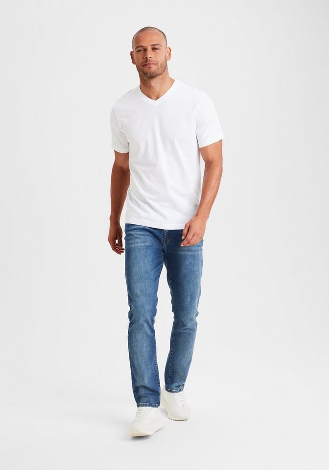 H.I.S T-Shirt mit V-Ausschnitt, V-neck, Unterziehshirt (3er-Pack) unifarben, V-neck, aus Baumwolle – Bild 5 von 5