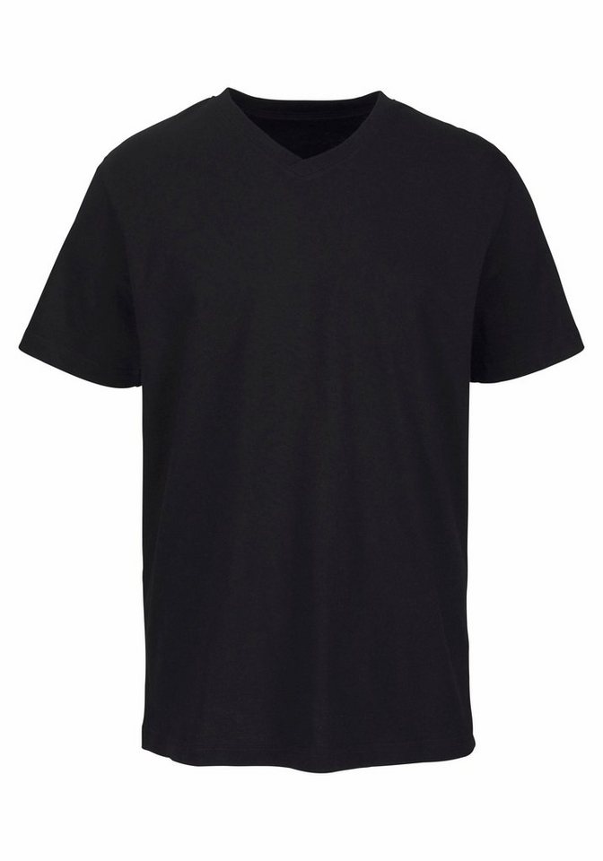 H.I.S T-Shirt mit V-Ausschnitt, V-neck, Unterziehshirt (3er-Pack) unifarben, V-neck, aus Baumwolle – Bild 3 von 5