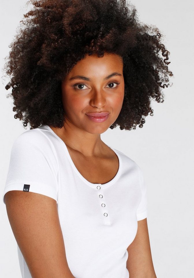 H.I.S T-Shirt (Set, 2-tlg) Kurzarm, unifarben, aus Baumwolle, im Set erhältlich – Bild 5 von 5