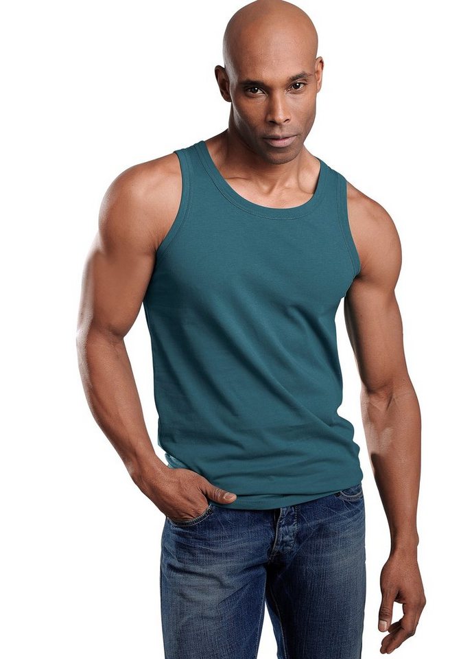 H.I.S Tanktop, Unterziehshirt, Unterhemd für Herren (3er-Pack) unifarben, Rundhalsausschnitt, aus Baumwolle – Bild 3 von 5