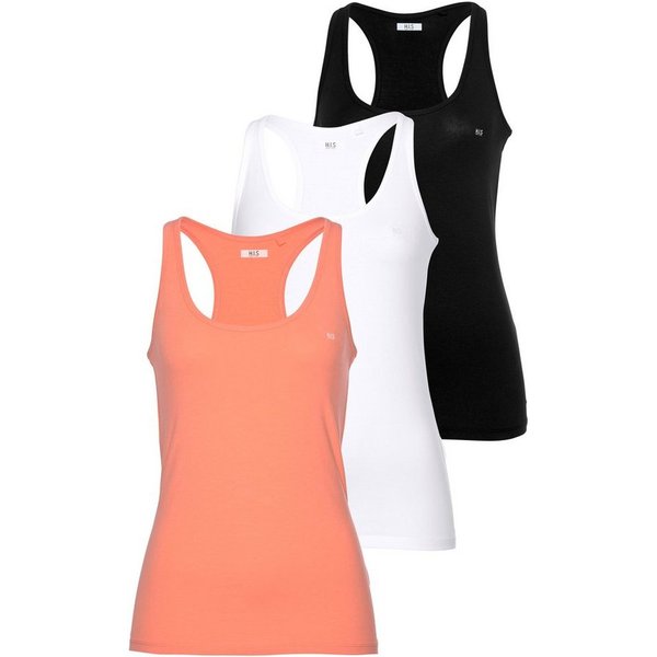 H.I.S Tanktop (Packung, 3er-Pack) Softer Feinripp mit elastischer Baumwolle für hohen Tragekomfort