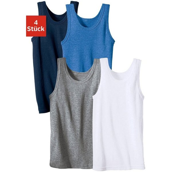 H.I.S Unterhemd (Packung, 4-St) unifarben, Tanktop, Feinripp-Qualität