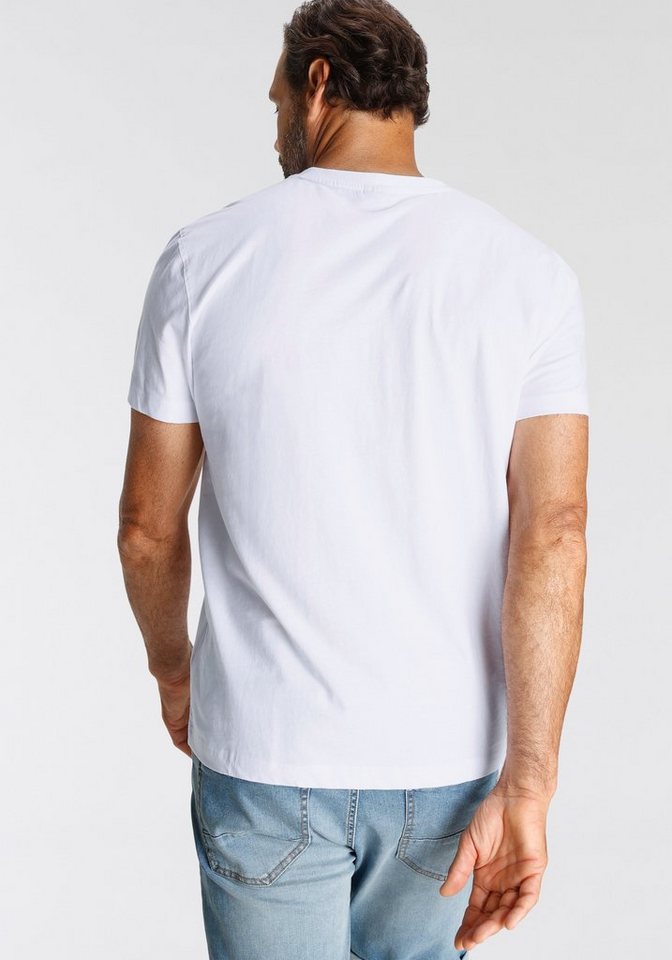 H.I.S V-Shirt (3-er Pack) Kurzarm, Slim Fit, aus Baumwolle – Bild 4 von 5