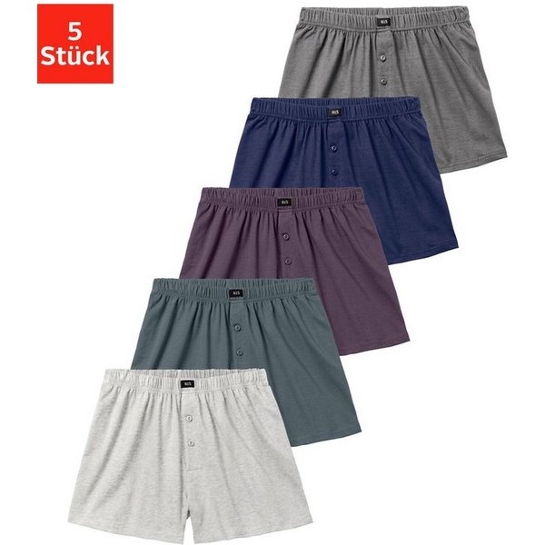 H.I.S Weiter Boxer Herren Boxer (Packung, 5-St) weite Passform, Komfortbund, aus Baumwoll-Stretch