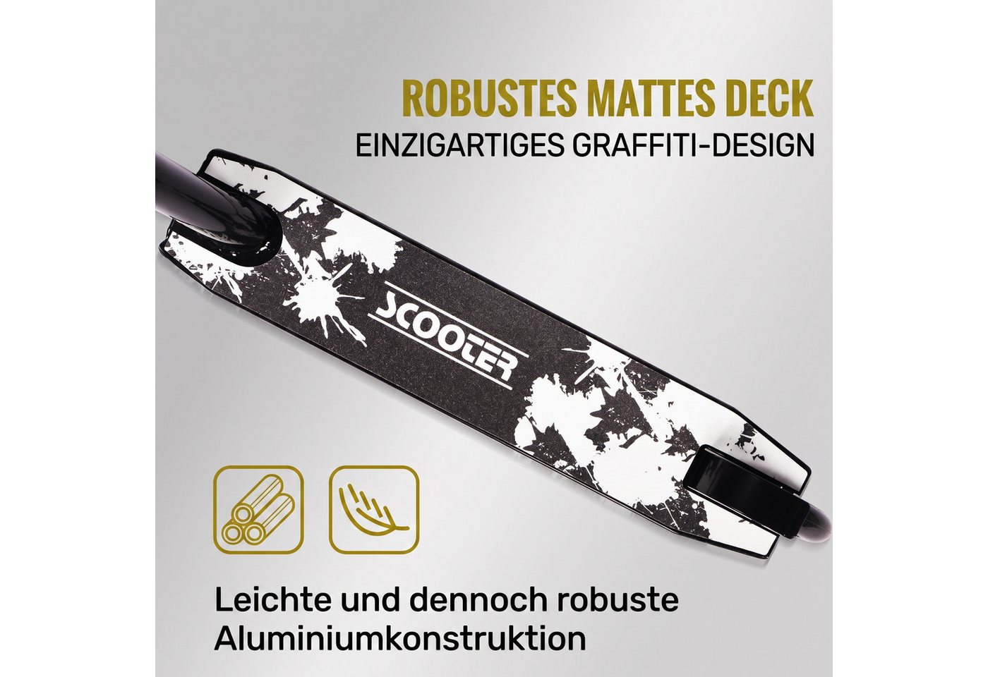 H.yeed Stuntscooter 360° Lenkung, Freestyle Stunt Scooter mit ABEC-9 Kugellager, für Jungen, Mädchen, Jugendliche ab 6 Jahren – Bild 5 von 5