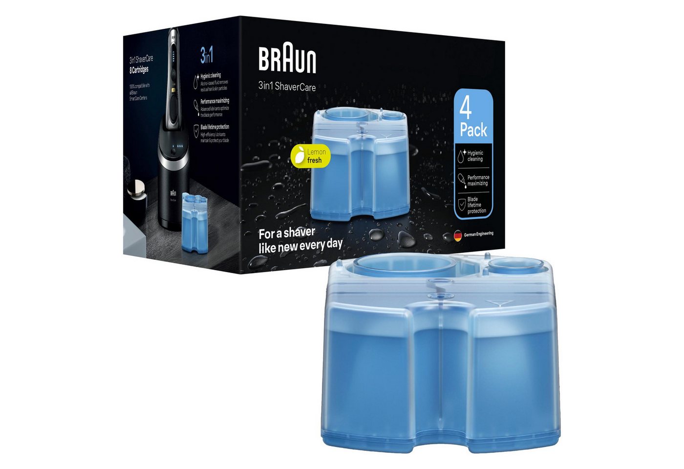 Braun Haarentferner-Set BRAUN 3-in-1 ShaverCare Reinigungskartuschen für hygienische – Bild 3 von 5