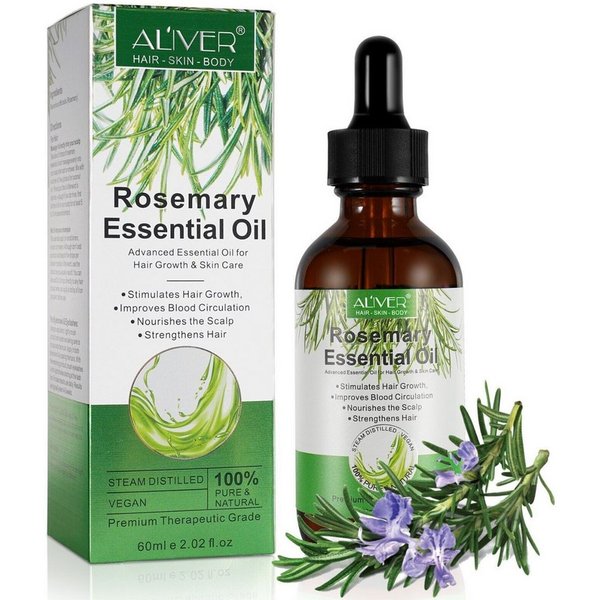 ALIVER Haaröl Rosmarinöl Ätherisches Haaröl Haarwachstum 60xML Bio Vegan Aliver, 1-tlg., Vegan