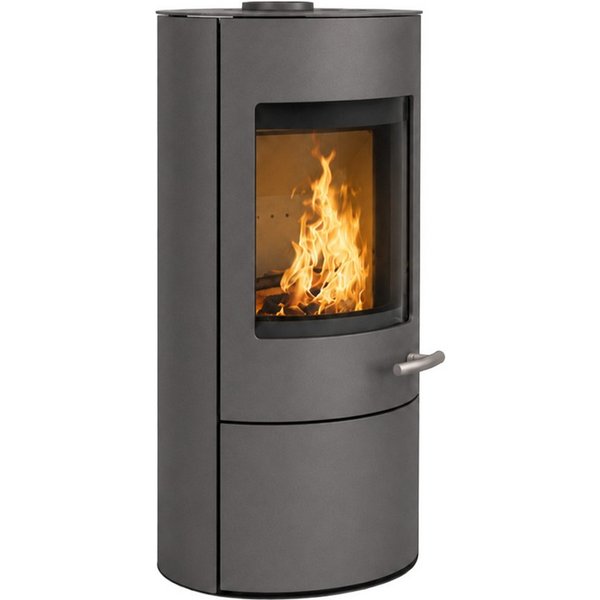Haas + Sohn Kaminofen SOLIDO MOONLIGHT, Exklusiv, Lieferung bis ins Wohnzimmer, 6,4 kW, Zeitbrand, NEU in der Farbe Moonlight grau