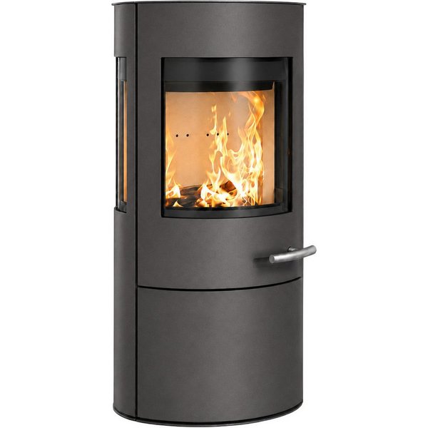 Haas + Sohn Kaminofen VITUS.l MOONLIGHT, Exklusiv, Lieferung bis ins Wohnzimmer, 6,4 kW, Zeitbrand, NEU in der Farbe Moonlight grau