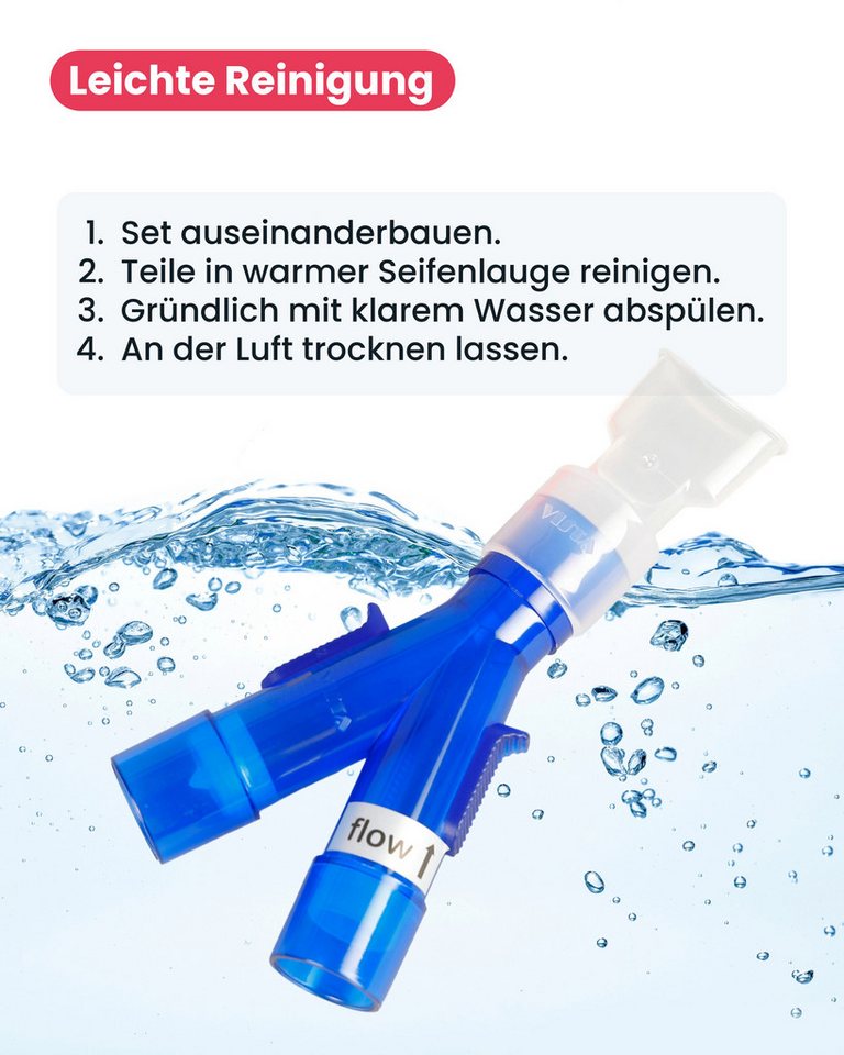 HaB GmbH Atemtrainer Ypsi Set, 5-teilig, Lungentrainer, Lippenbremse, Atemnot, Ein-und Ausatmung – Bild 2 von 4