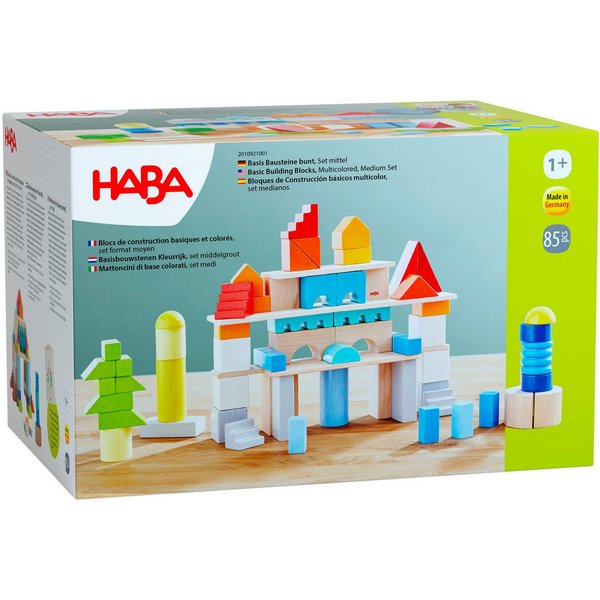 Haba Bausteine-Set Basis Spielbausteine, Made in Germany, inkl. Aufbewahrungstasche