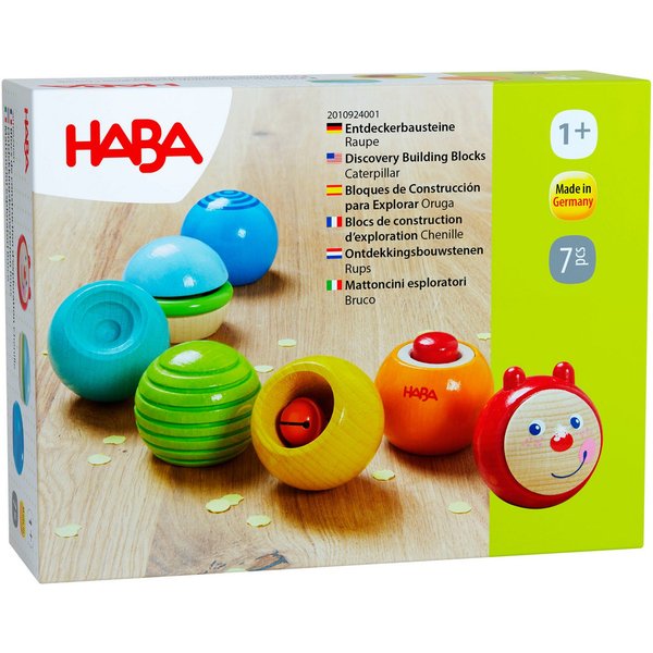 Haba Entdeckerbausteine Raupe Spielbausteine, Made in Germany, mit Soundeffekt