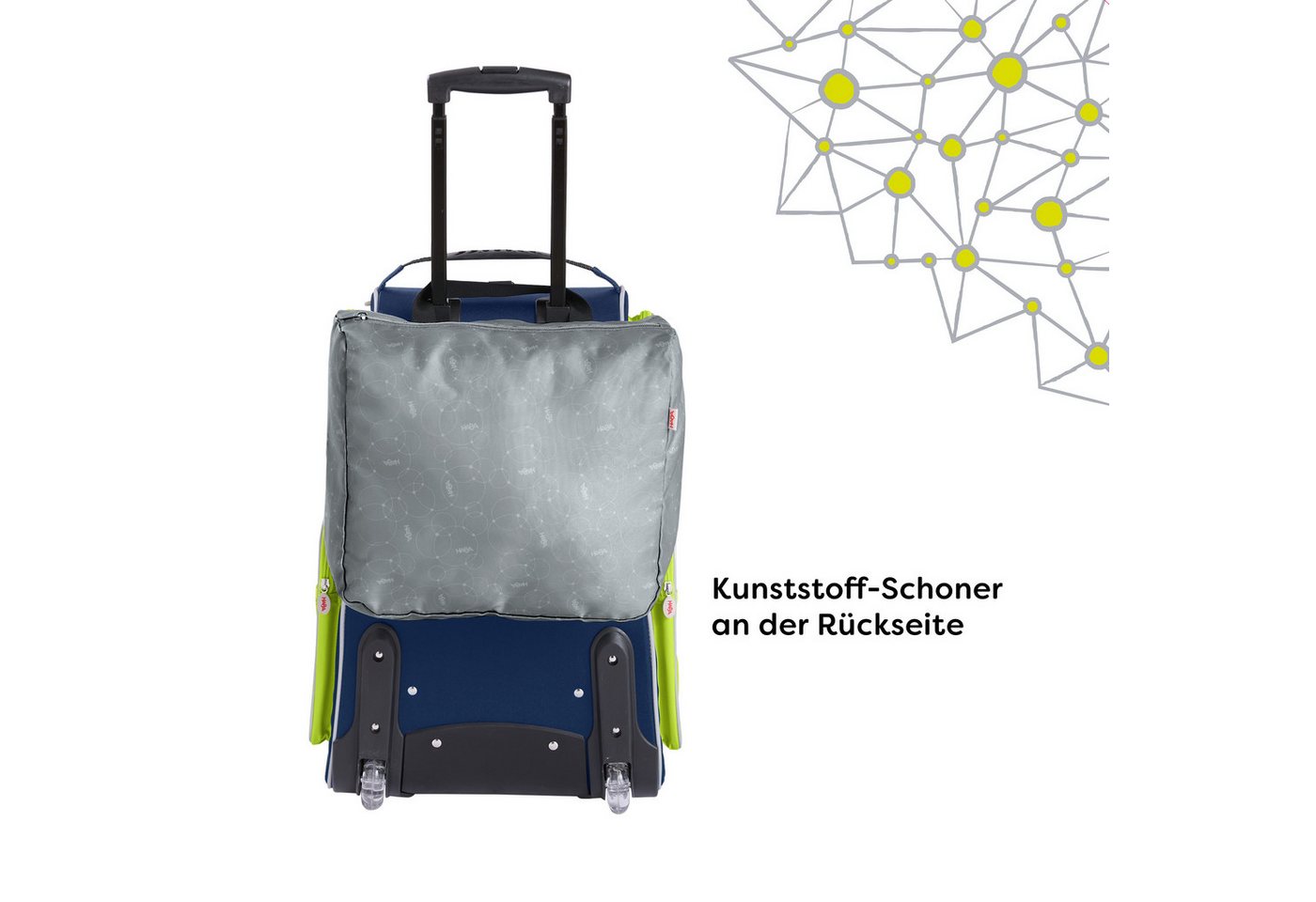Haba Kinderkoffer Schranktrolley, mit 2 leisen Rollen und herausnehmbaren Böden – Bild 5 von 5
