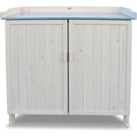 HABAU Gartentisch mit Unterschrank (Grau)