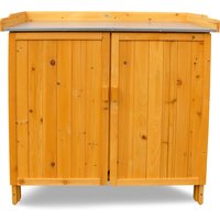 HABAU Gartentisch mit Unterschrank (Natur)