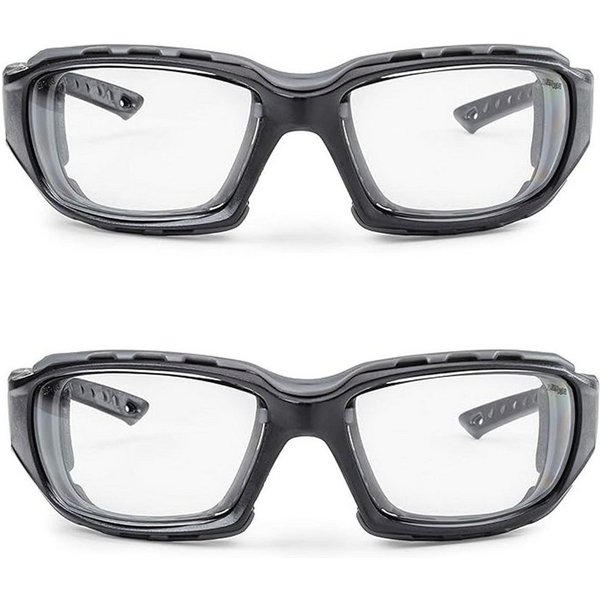 HAC24 Arbeitsschutzbrille Schutzbrille Sicherheitsbrille Taktische Schiessbrille Brille, (2St), inkl. Gummiband Schwarz für Männer und Frauen