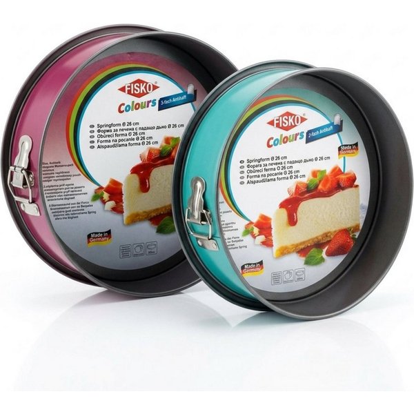 HAC24 Backform 2er Set Springformen Pink & Mint Kuchenform, (2-tlg), Ø 26 cm mit 2-fach Antihaft Hitzebeständig bis 230 °C