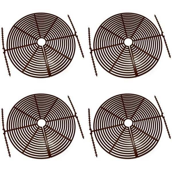 HAC24 Blumentopf Blumentopfgitter Kunststoff Blumentopfschutz Schutzgitter (Set, 4 St., Ø 30 cm), Schutz Haustiere Kinder Pflanzen
