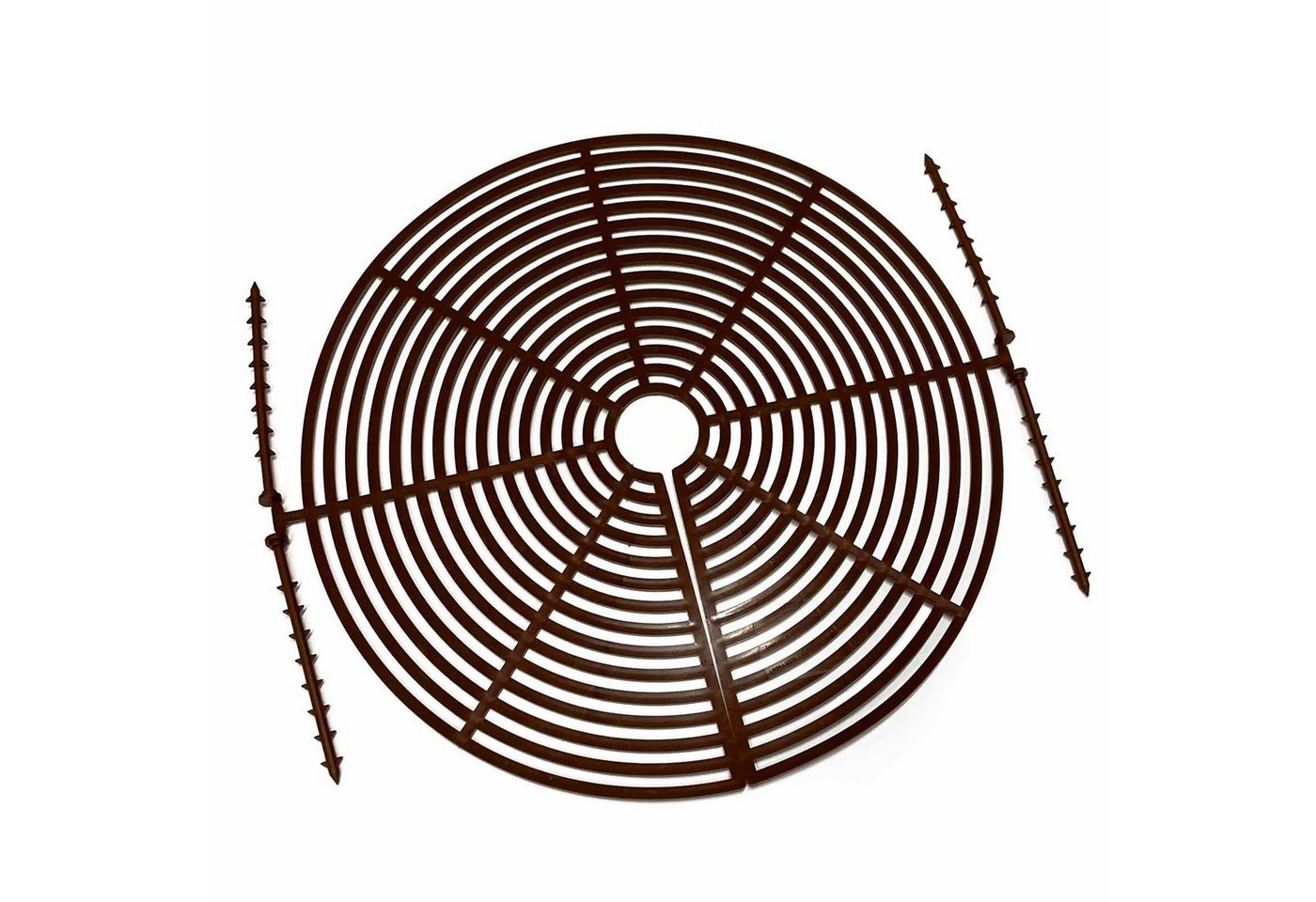 HAC24 Blumentopf Blumentopfgitter Kunststoff Blumentopfschutz Schutzgitter (Set, 4 St., Ø 30 cm), Schutz Haustiere Kinder Pflanzen – Bild 2 von 3