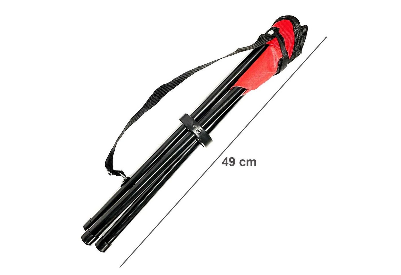 HAC24 Campinghocker Camping Hocker Falthocker Angelhocker Campingstuhl Dreibeinhocker, bis 80 kg inkl. Tragegurt und Klettverschluss – Bild 5 von 5