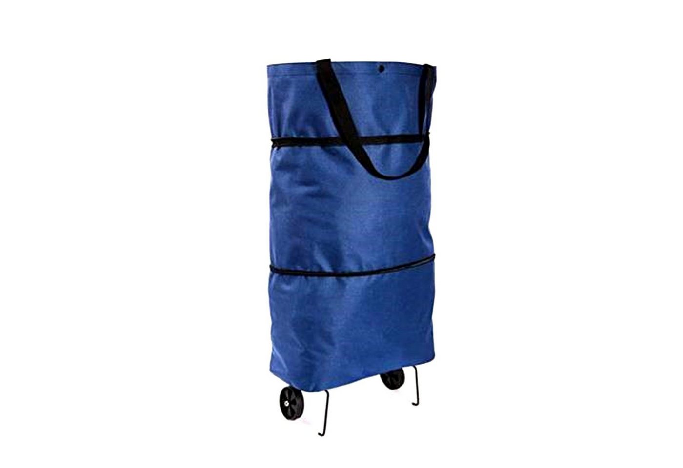 HAC24 Einkaufstrolley 2x 2in1 Einkaufstasche und Einkaufsroller Trolley Tragetasche, 26 l, Blau mit Einklappbare Räder mit Standfüße – Bild 2 von 5