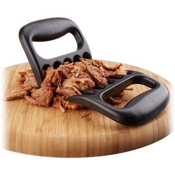 HAC24 Fleischgabel 2er Set Fleischkralle Pulled Pork Gabeln Bärenklaue BBQ, Schwarz Kunststoff
