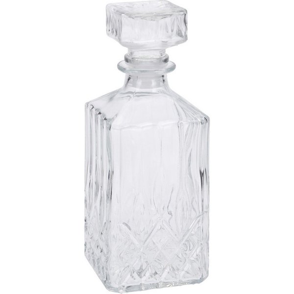 HAC24 Karaffe Whisky Cognac Rum Glas Glaskaraffe Dekanter Flasche Whiskyflasche, (1-tlg), 900 ml mit Glasstopfen