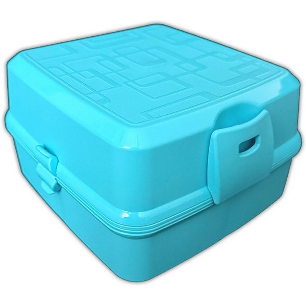 HAC24 Lunchbox Brot- und Lunchbox mit 4 Fächern Vesperdose Brotdose Vorratsbox, Kunststoff, 1400ml, Inkl. Gabel & Löffel