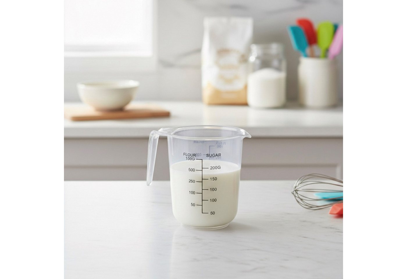 HAC24 Messbecher Messbehälter Set Maßbecher mit Messskala Messbecher Messkanne, (Set, 3-St), 250/500/1000 ml Fassungsvolumen – Bild 5 von 5