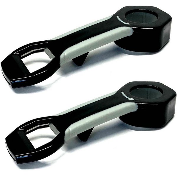 HAC24 Multiöffner 2x Universalöffner Universal Deckelöffner Glasöffner Vielzwecköffner, 4in1 Kunststoff mit Flaschenöffner