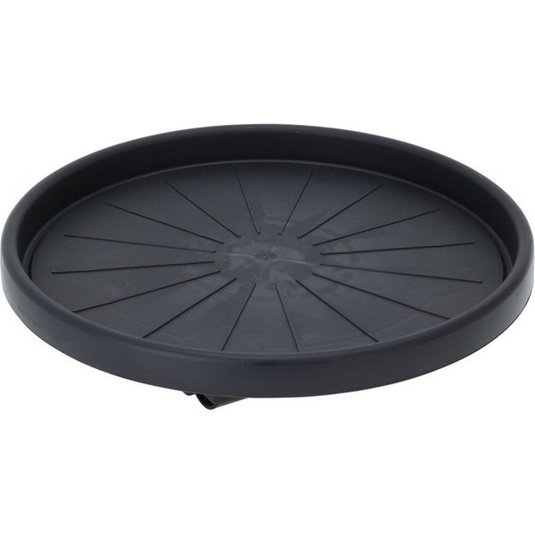 HAC24 Pflanzenroller Blumenroller Rund Ø 35 cm Anthrazit mit 4 Rollen Blumentopf Rollbrett, (1-St), Tragkraft 50 kg