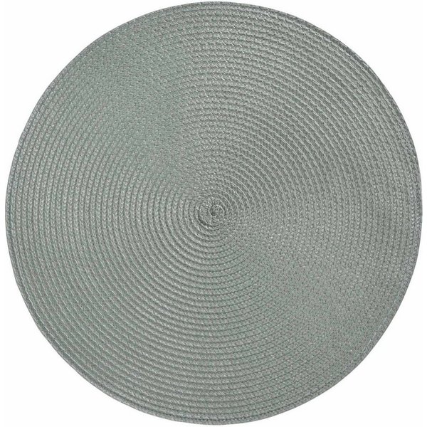 HAC24 Platzset 4er Set Platzmatte Abwaschbar Tischset Platzdeckchen Tisch Untersetzer, (Set, 4-St), Rund, Ø 38 cm, Bast-Optik