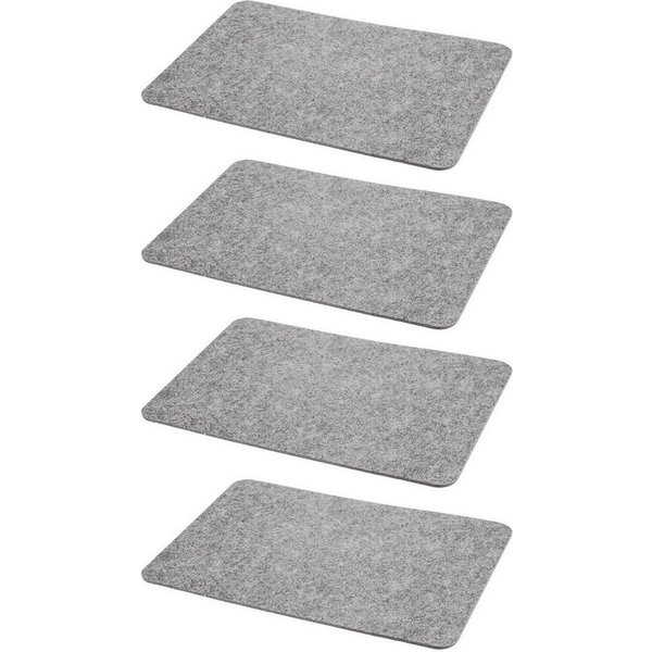 HAC24 Platzset Filz Platzmatte Tischsets Untersetzer Tischmatten Filzuntersetzer, (Set, 4-St), 44 x 30 cm, Rechteckig