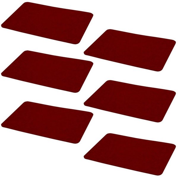 HAC24 Platzset Filz Platzmatte Tischsets Untersetzer Tischmatten Filzuntersetzer, (Set, 6-St), 44 x 30 cm, Rechteckig