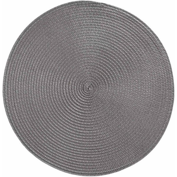 HAC24 Platzset Platzmatte Abwaschbar Tischset Platzdeckchen Tisch Untersetzer, (1-St), Rund, Ø 38 cm, Bast-Optik