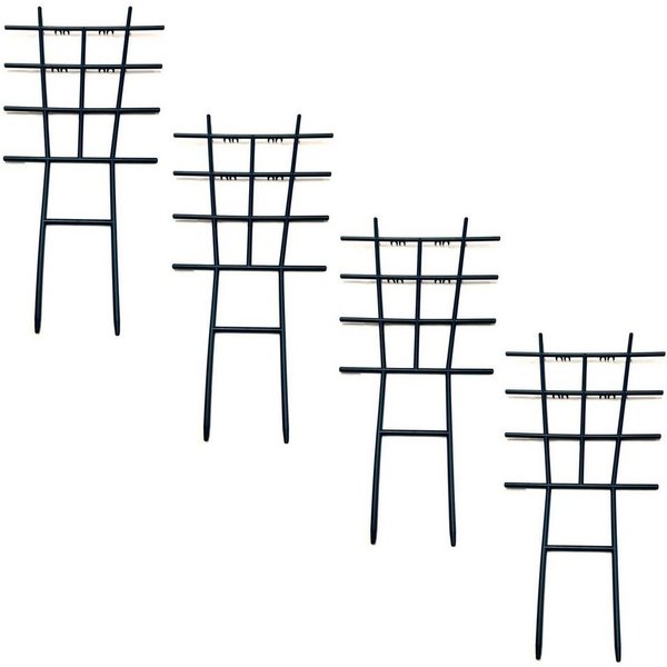 HAC24 Rankgitter Rankgitter Set, 4 St., Rankhilfe Grün Kletterhilfe Rankstütze Pflanzengitter, Kunststoff, 42cm