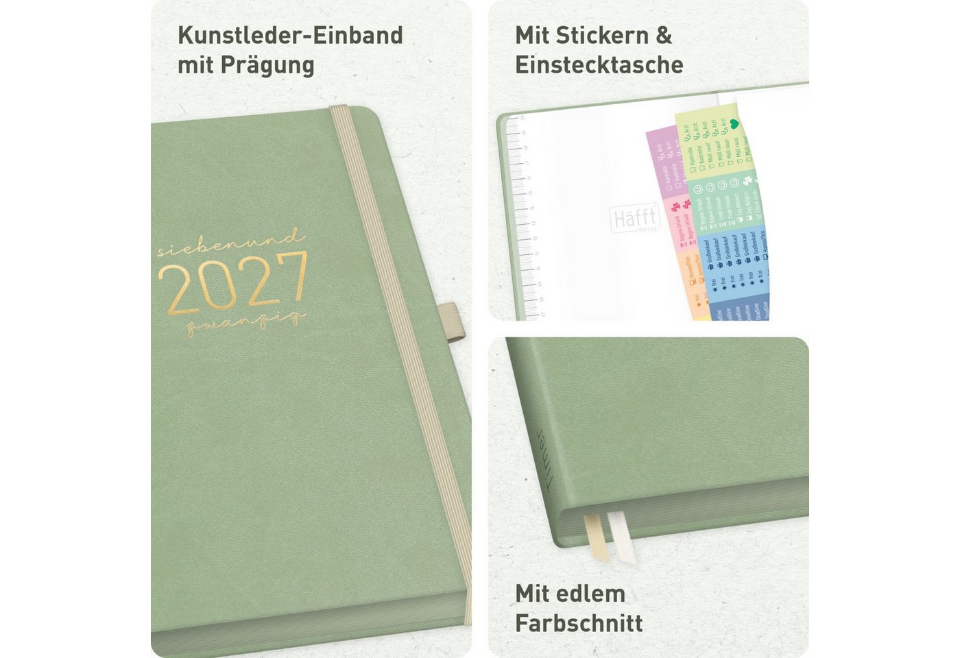 Häfft Terminkalender Chäff-Timer Deluxe 2026/2027 / 17 Monate / A5 – Bild 2 von 5