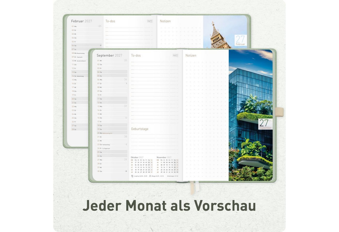 Häfft Terminkalender Chäff-Timer Deluxe 2026/2027 / 17 Monate / A5 – Bild 5 von 5