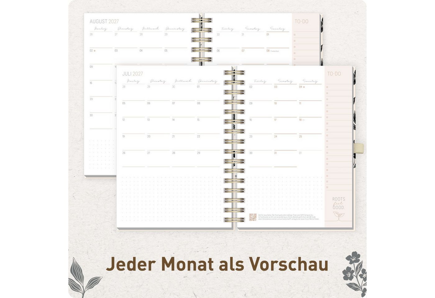 Häfft Terminkalender Lieblings-Timer Deluxe 2026/2027 / 17 Monate / A5, Wire-O-Bindung – Bild 5 von 5