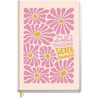 Häfft Timer-Jugendkalender 2026/27 DIN A5, Pink Flowers EM