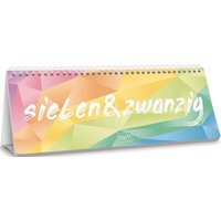 Häfft Tischkalender 2027 mit Aufsteller, Rainbow