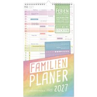 Häfft Wandkalender, Familienplaner 2027, 5-spaltig, 12 Monate