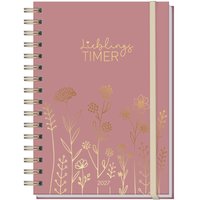Häfft Wochenkalender Lieblings-Timer 2027, fine flowers rosé