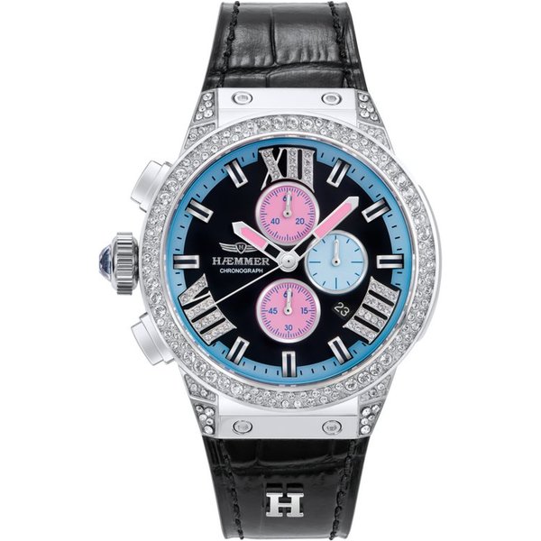 HAEMMER GERMANY Chronograph EMINENT E2-002, Quarzuhr, Armbanduhr, Damenuhr, analog, Tag, Stoppfunktion