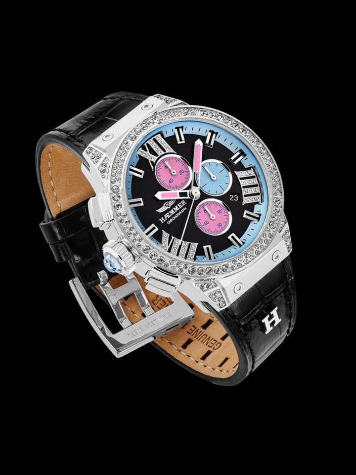 HAEMMER GERMANY Chronograph EMINENT E2-002, Quarzuhr, Armbanduhr, Damenuhr, analog, Tag, Stoppfunktion – Bild 3 von 5