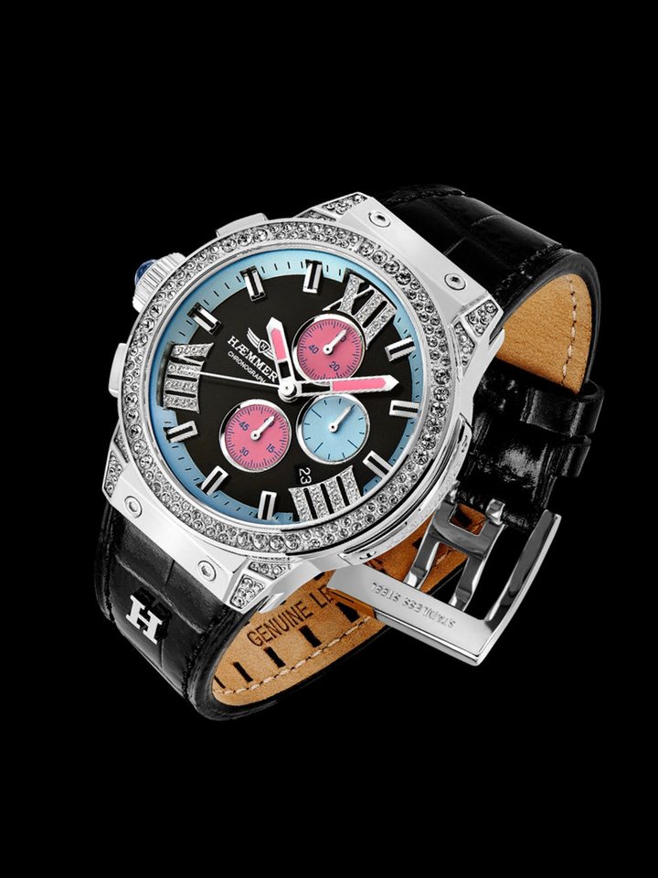 HAEMMER GERMANY Chronograph EMINENT E2-002, Quarzuhr, Armbanduhr, Damenuhr, analog, Tag, Stoppfunktion – Bild 4 von 5