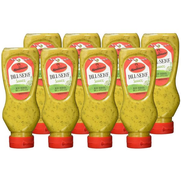 Händlmaier Saucen, Händlmaier Dill Senf Sauce Vegan Milde Schärfe Flasche 225ml 8er Pack