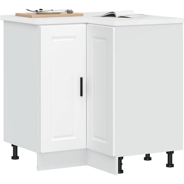 vidaXL Hängeschrank vidaXL Küchen-Eckunterschrank Porto Weiß Holzwerkstoff